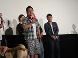 映画「LOVE まさお君が行く！」完成披露試写会に登場した映画のモデル松本秀樹。映画は6月23日より全国ロードショー。