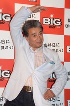 イベント終了後、フォトセッションと取材会に登場したゲストの高田純次。
