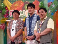 「日村・土田・塚地の爆笑TEPPANストリート」（NHK総合）会見の模様。