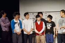 「第1回 鬼ヶ島軍団vsラバーガールフレンズ 選抜総選挙!!」開票の結果、今回「鬼ヶ島軍団VSラバーガールフレンズ 第五章」に出演が決定した、ザンゼンジ、巨匠、ドリーマーズ、S×Lの4組。