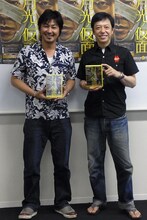 「月光ノ仮面」DVD発売記念ミーツ＆グリーティングスに登場した、監督・脚本・主演の板尾創路脚本などを担当した増本庄一郎。(c)吉本興業