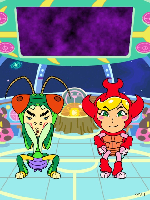 しずる村上のサワヤカブト（右）と、しずる池田のバカマキリ（左）。