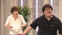 「笑神降臨」に出演するタイムマシーン3号。(c)NHK