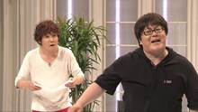 「笑神降臨」に出演するタイムマシーン3号。(c)NHK