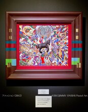 「ドリームワークス」展のために描き下ろされたジミー大西の新作「ファッション（2012）」。（photo by sekiya）