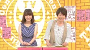 MCのロンドンブーツ1号2号・田村淳（右）と、枡田絵理奈TBSアナウンサー（左）。(c)TBS