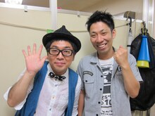 8月16日（木）、新宿・ルミネtheよしもとのイベントライブ「THE MANZAIの前に、はずみをつけたいんや!! ～レイザーラモンVSパンクブーブー～」への意気込みを語ったパンクブーブー。