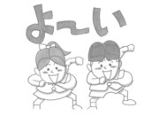 鉄拳がパラパラマンガで描いた「ドラゼミ」のテレビCM「全力疾走編」の1コマ。