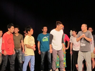 「THE MANZAIの前に、はずみをつけたいんや!! ～レイザーラモンVSパンクブーブー～」で無事対面したレイザーラモンとパンクブーブー。