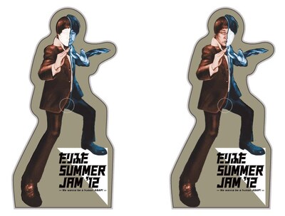 「たりふた展」に展示される顔はめパネル。