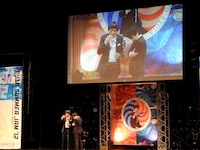 東京・中野サンプラザにて、2日間にわたって開催された、南海キャンディーズ山里とオードリー若林のライブ「たりふた SUMMER JAM '12 ―We wanna be a human ASAP！―」。