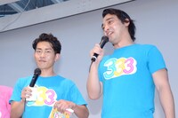 ジャングルポケット太田（左）とジャングルポケット斉藤（右）。