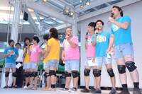 ジャングルポケット斉藤（右端）は相方のジャングルポケット武山（左端）に「謙虚でいてほしい」と告げた。