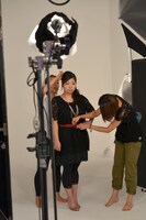 撮影時の様子。