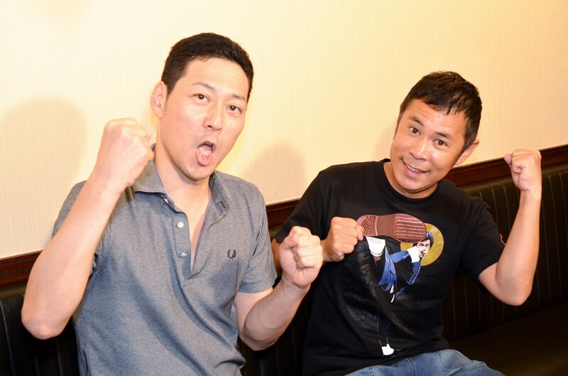 10月スタートの「東野・岡村の旅猿2」に出演する（左から）東野幸治とナインティナイン岡村。