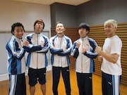 「ロンブー&チュートの芸能人ヒットソングで爆笑ショーバトル」スタジオ生ダンス対決に挑戦するオリエンタルラジオ中田、ジャングルポケット斉藤、チョコレートプラネット長田、パンサーの向井と尾形。