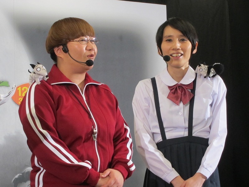 ディズニー映画の声優ができることを喜んだ2人。(c)2012Disney Enterprises,Inc.All Rights Reserved.