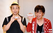 麻雀サイト「こじまーじゃん」で初対談を行った“麻雀芸人”アンジャッシュ児嶋（左）とスピードワゴン小沢（右）。