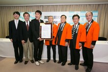 たむらけんじ淡路島観光GM就任会見。(c)吉本興業