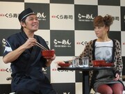 あまりのおいしさに「びっくらポン！」を連発した岡田。