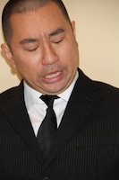 記者からの質問に記憶にないことが多く、苦しい弁明のRG。(c)河村正和（フォトプロ）