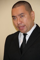 時折、力強く言葉を発するRG。(c)河村正和（フォトプロ）