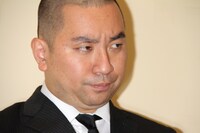 時折、記者やカメラマンに厳しい目を向けるRG。(c)河村正和（フォトプロ）