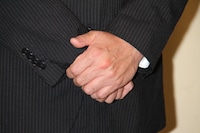 会見中終始力が入っていた様子のRG。(c)河村正和（フォトプロ）