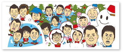 「よしもと芸人フェイスタオル（冬）」イメージ。価格は840円。