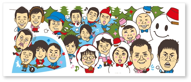 「よしもと芸人フェイスタオル（冬）」イメージ。価格は840円。