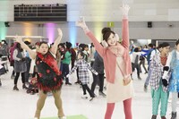 CM撮影の一場面。