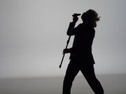 収録の一場面。ボーカルの雰囲気。