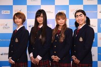 （左から）SAORI、アイドリング!!!の橋本楓、中川翔子、イモトアヤコ。