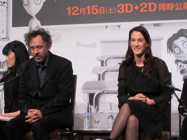 ティム・バートン監督とアリソン・アバッテプロデューサー。