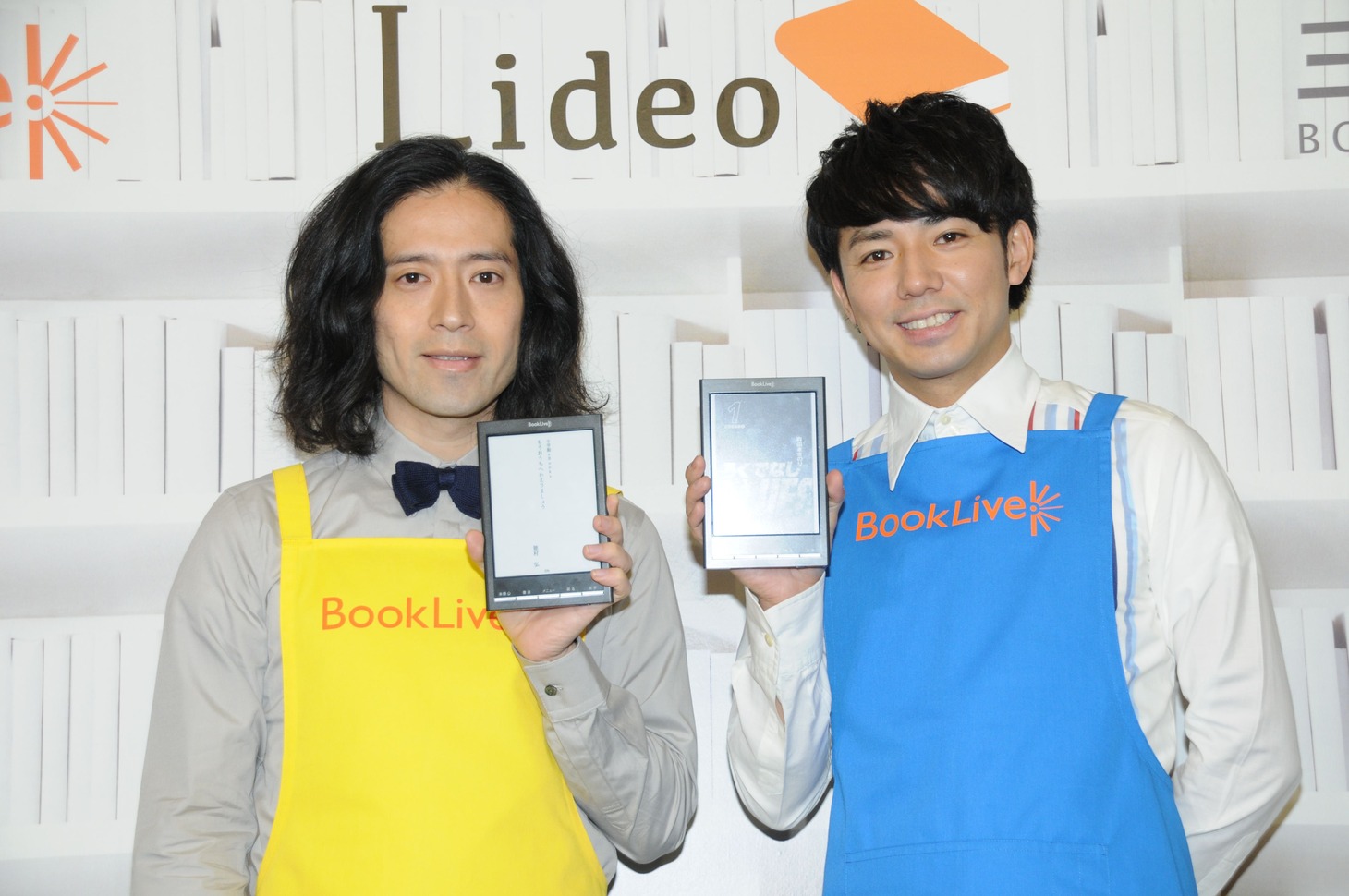 電子書籍端末「BookLive！Reader Lideo（リディオ）」の発売イベントに登場したピース。