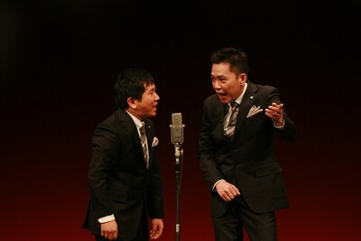 「爆笑問題withタイタンシネマライブ」に出演する爆笑問題。