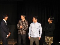 西野の対戦者として登場したインパルス板倉、鬼ヶ島・アイアム野田、ラバーガール大水。「西野が王なんて納得いかない」と3人ともご不満。