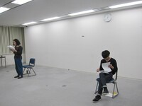 稽古中の風景。