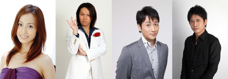 「BSスカパー!presents 芸能界麻雀最強位決定戦 THEわれめDEポン 史上最強麻雀トーナメント!」の2月8日深夜放送分の予選に出演する(左から)及川奈央、狩野英孝、アンジャッシュ児嶋、萩原聖人。