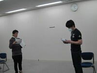 稽古中の風景。