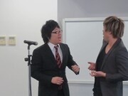 山西の願望をネタにした漫才を披露したトンファ―。