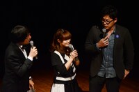 山里（左）曰く「デンジャラスな解説」を展開した、プー・ルイ（中央）と、平子（右）。