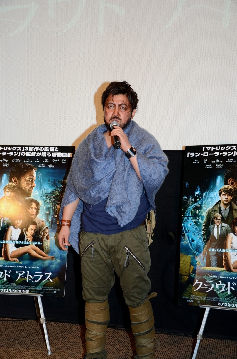 「クラウド アトラス」の公開記念イベントに出席したスギちゃん。