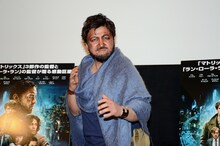 「クラウド アトラス」の公開記念イベントに出席したスギちゃん。