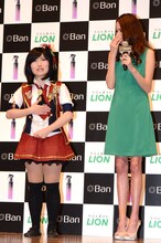 「私のことは嫌いでも、Banのことは嫌いにならないでください！」と元AKB48・前田敦子の名ゼリフを模して絶叫するキンタロー。（左）と、道端アンジェリカ（右）。