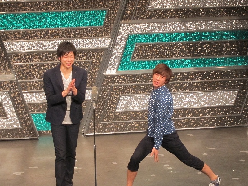 2013年3月「彩～irodori～Jr. Live」に出演するラフレクラン。左から、西村、きょん。