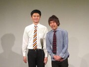 東京・松竹芸能 新宿角座にて初単独ライブ「座敷ボウラー単独ライブ～兎にも角にも～」を行った座敷ボウラー。左が和田、右が金井。