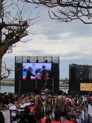 レッドカーペットの様子。