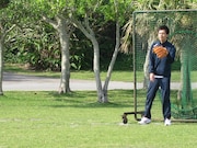 高津臣吾の野球教室に参加したとろサーモン村田。