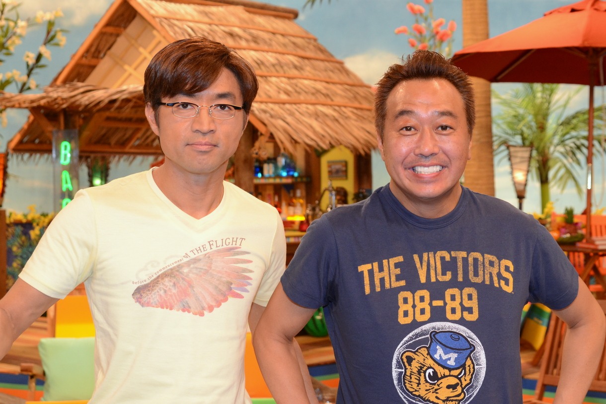 新番組「7つの海を楽しもう！ 世界さまぁ～リゾート」（TBS系）の初回収録を終えた、さまぁ～ず。